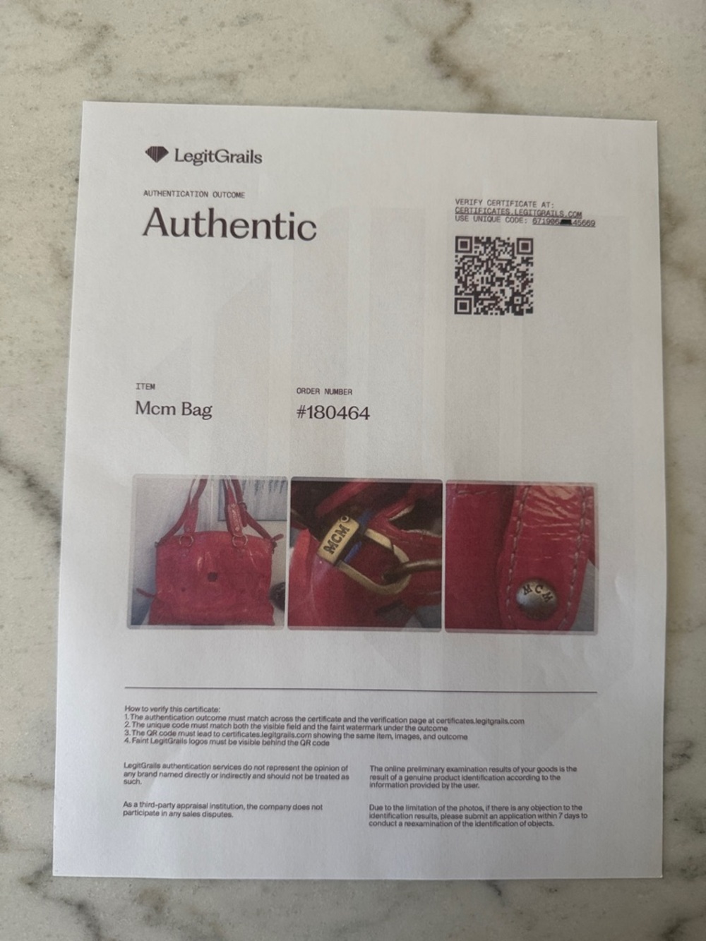 Authentic MCM München Red Patent Leather Satchel w/Crossbody Strap & Dust Bag - Picture 10 of 11